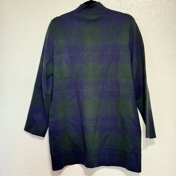 Anne Klein green blue plaid jacket NWT size large - Picture 7 of 12